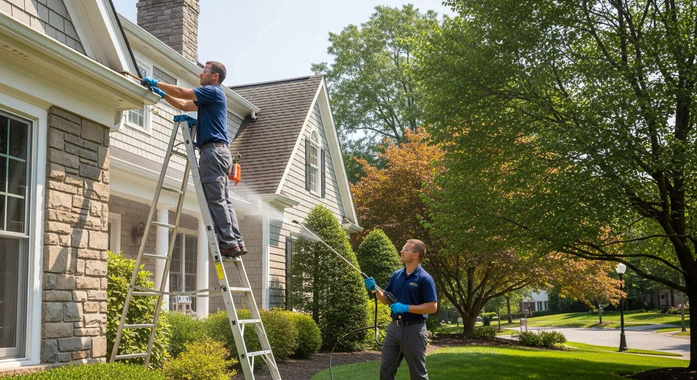 Casita Exteriors crew at a Philadelphia suburban home